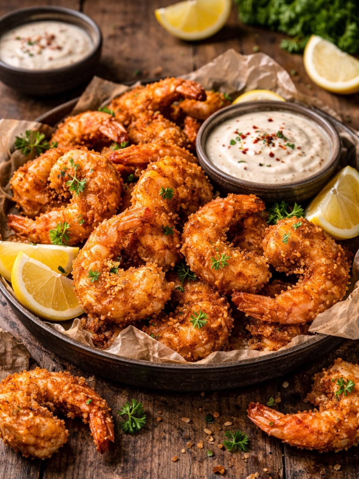 Battered Prawn with BBQ Sauce