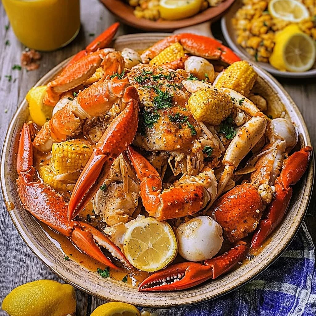 Boiled Crab with Garlic Mayo & Chips