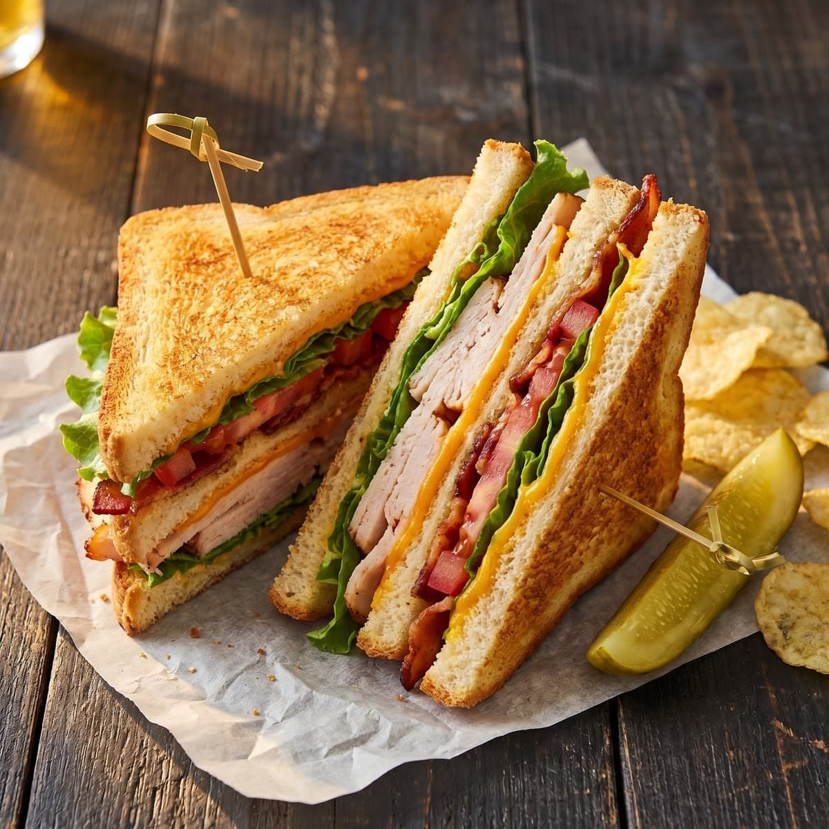 Club Sandwich with Chips