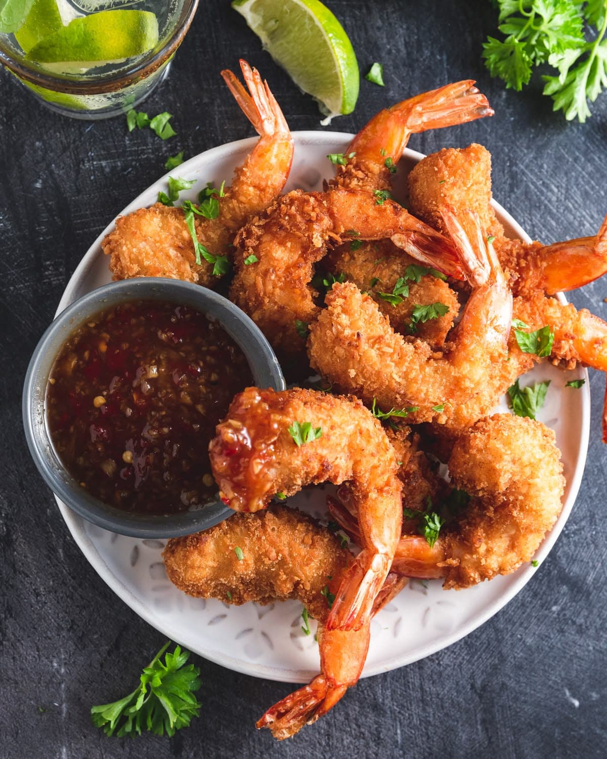 Fried Prawn with Chips / Salad
