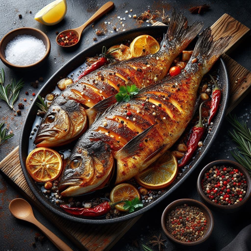 Grilled Seer with Chips
