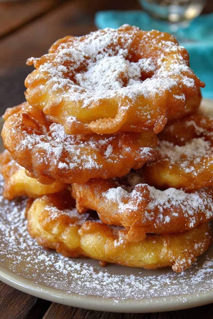 Pineapple Fritters with Ice Cream